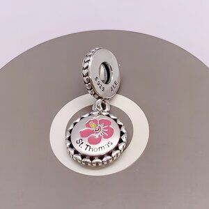 Pandora St Thomas, VI Charm Pendant Bead Exclusive Charm S925 Silver Travel